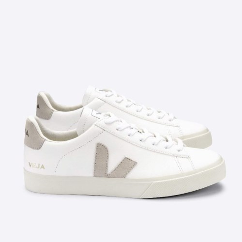 Veja Campo Chromefree Mens Trainers White/Grey UK 69487